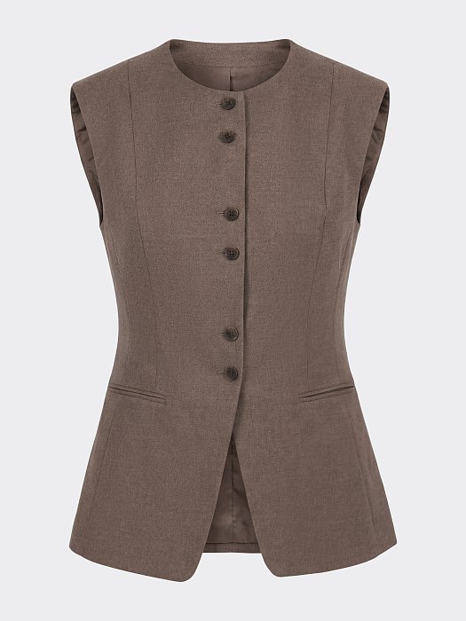 Приталенный костюмный жилет: фото №8