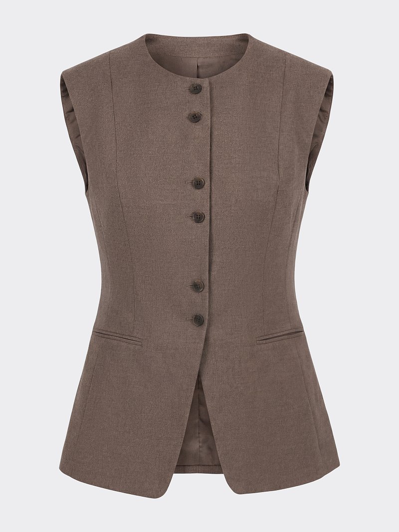 Приталенный костюмный жилет