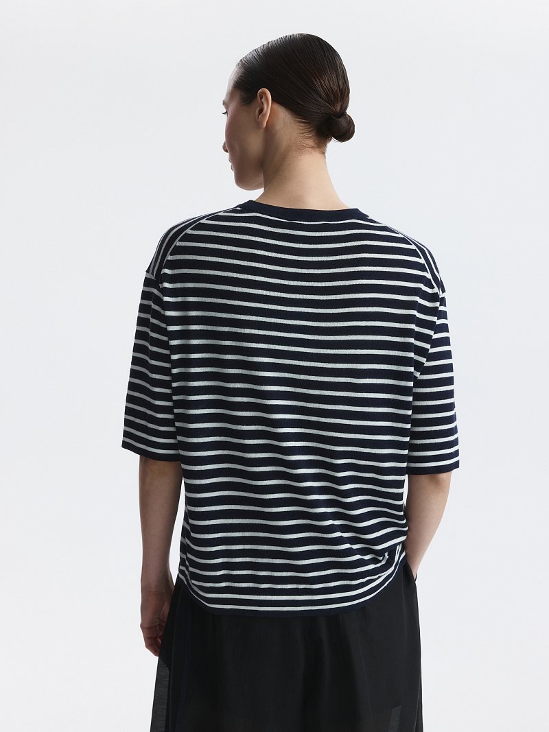 Джемпер из хлопка в полоску