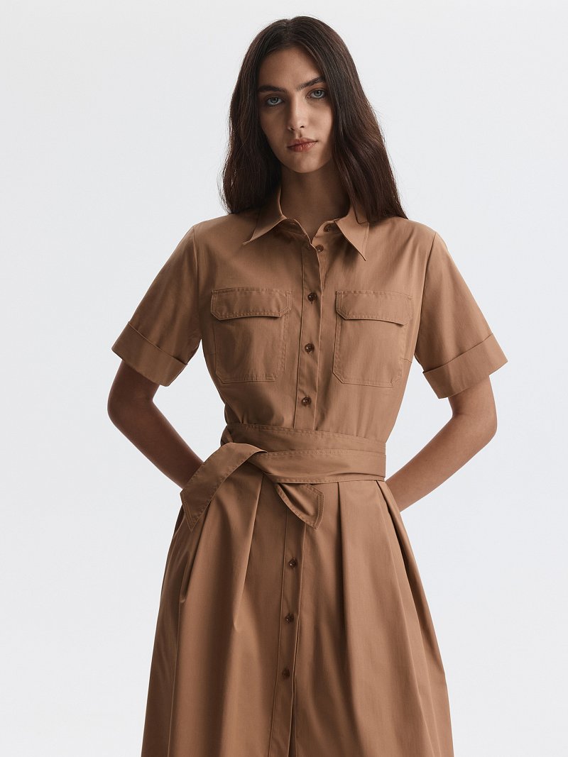 Платье-рубашка из хлопка