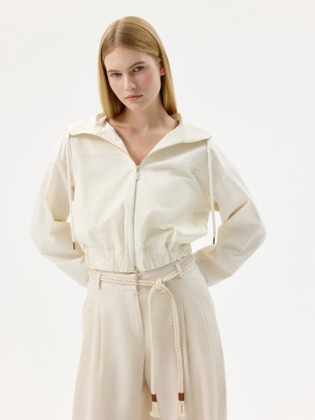 Укороченная куртка из хлопка: фото №1