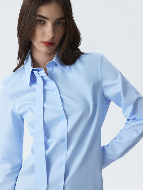 Рубашка со съемным галстуком