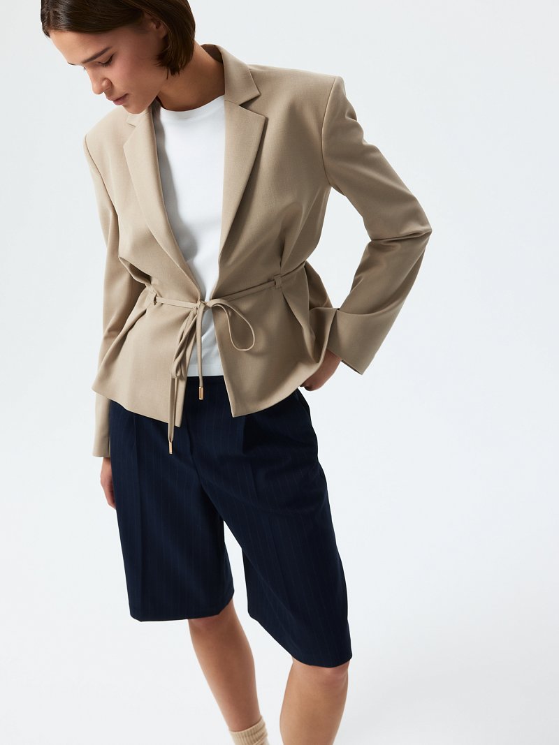 Костюмные шорты в полоску