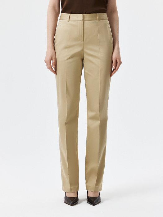 Зауженные брюки из хлопка: фото №4