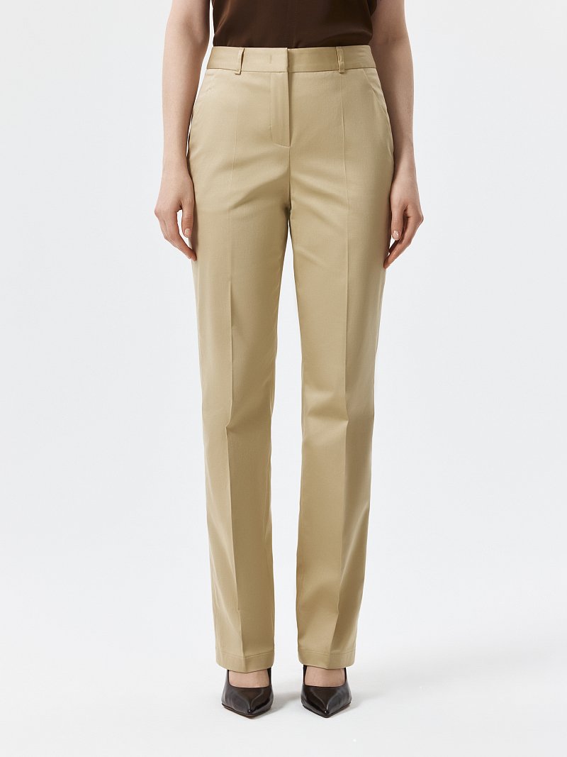 Зауженные брюки из хлопка