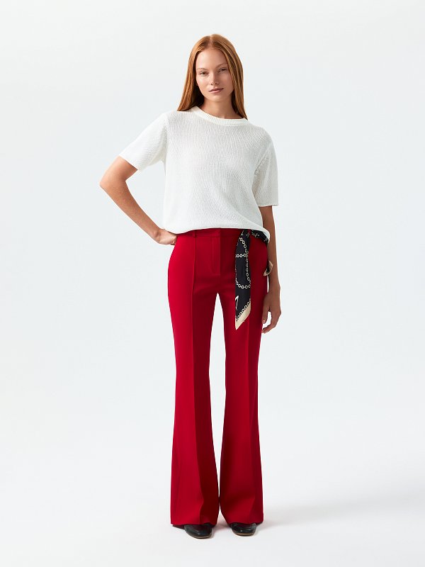 Расклешенные брюки из вискозы