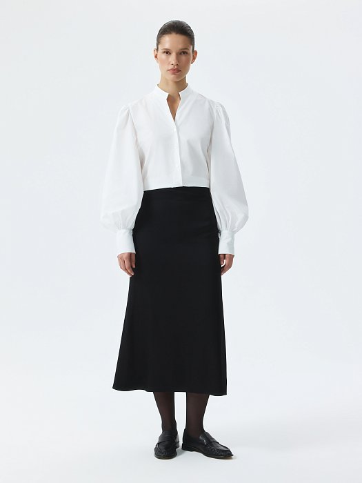 Атласная юбка-миди: фото №6