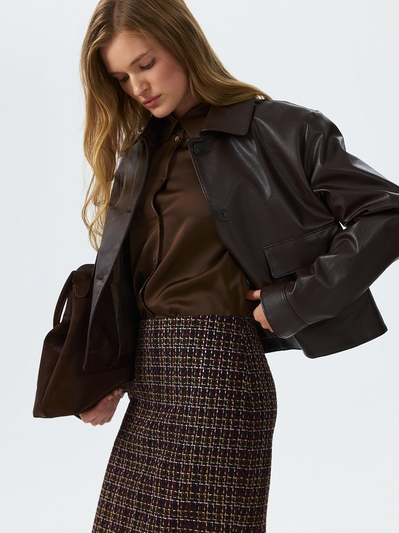 Юбка-миди из твида