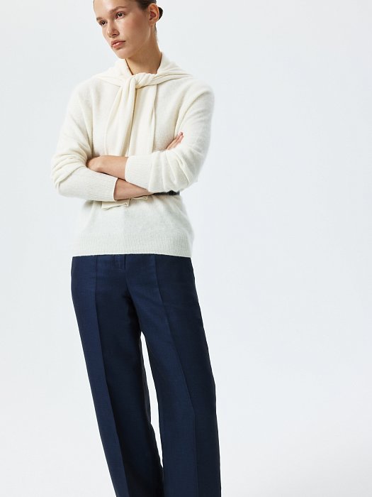 Прямые брюки изо льна: фото №5