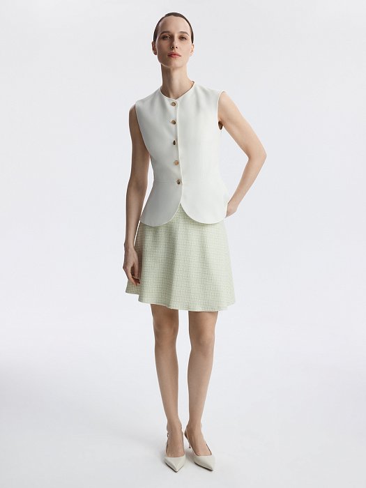 Расклешенная юбка из твида: фото №6