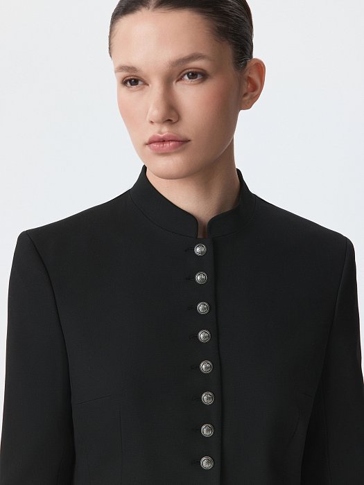 Приталенный жакет со стойкой: фото №7
