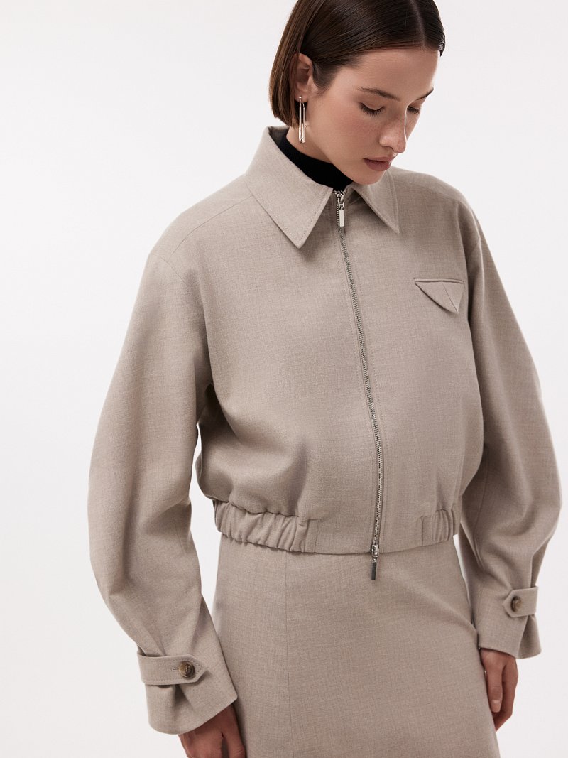 Укороченная куртка на молнии
