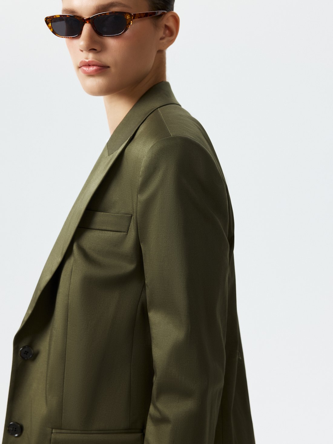 Прямой жакет из хлопка: фото №1