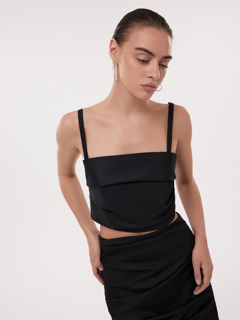 Укороченный топ из тафты