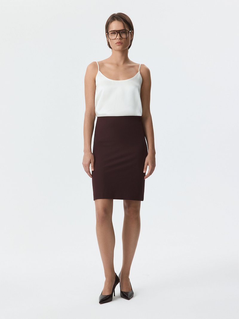 Прямая мини-юбка