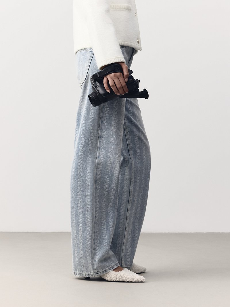 Джинсы с принтом