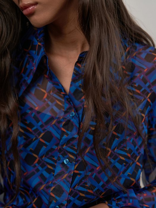 Блуза из шифона с принтом: фото №5