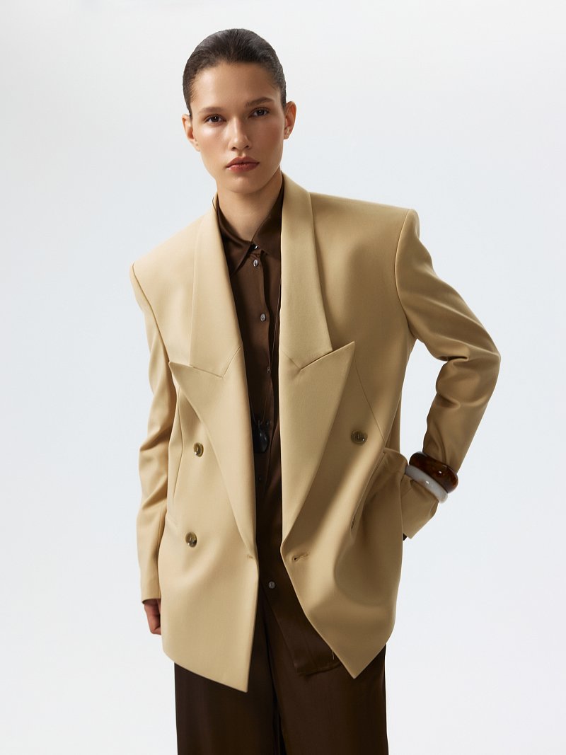 Двубортный жакет из вискозы (Р158)