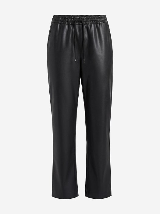 Зауженные брюки из экокожи: фото №7