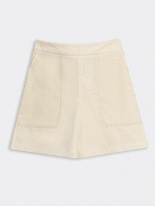 Шорты из перфорированного хлопка: фото №6