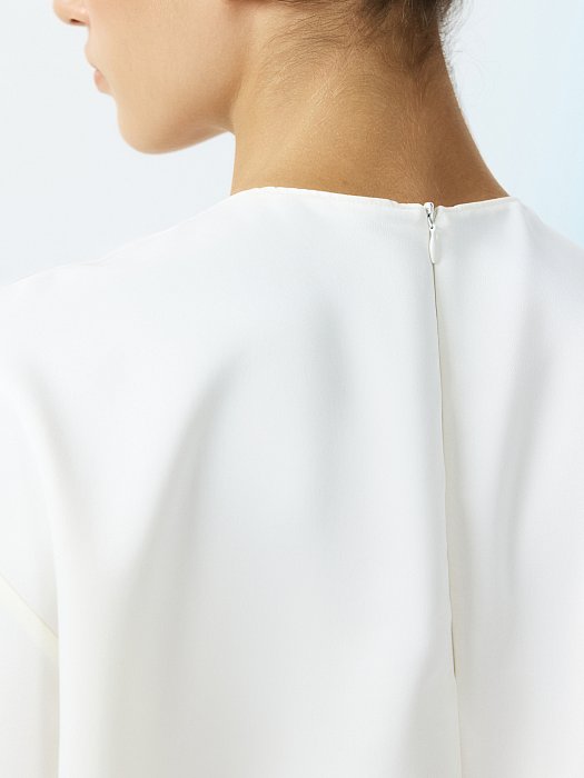 Атласная блуза на молнии: фото №4