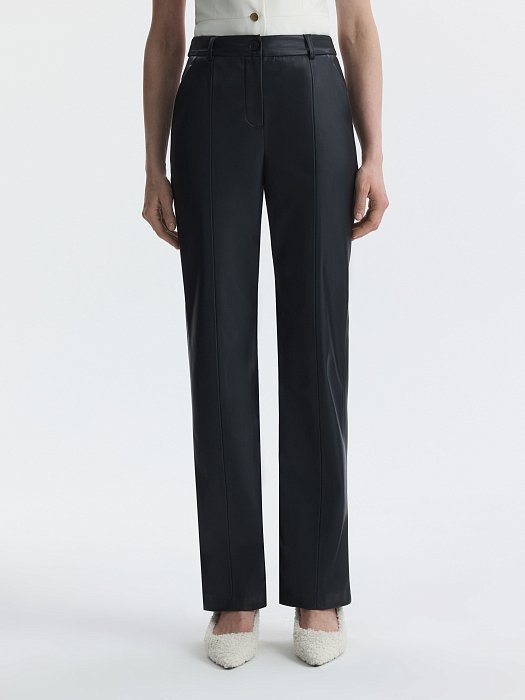 Брюки-клеш из экокожи: фото №3