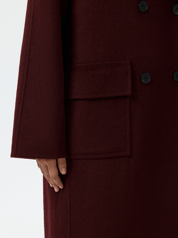 Свободное пальто с шерстью