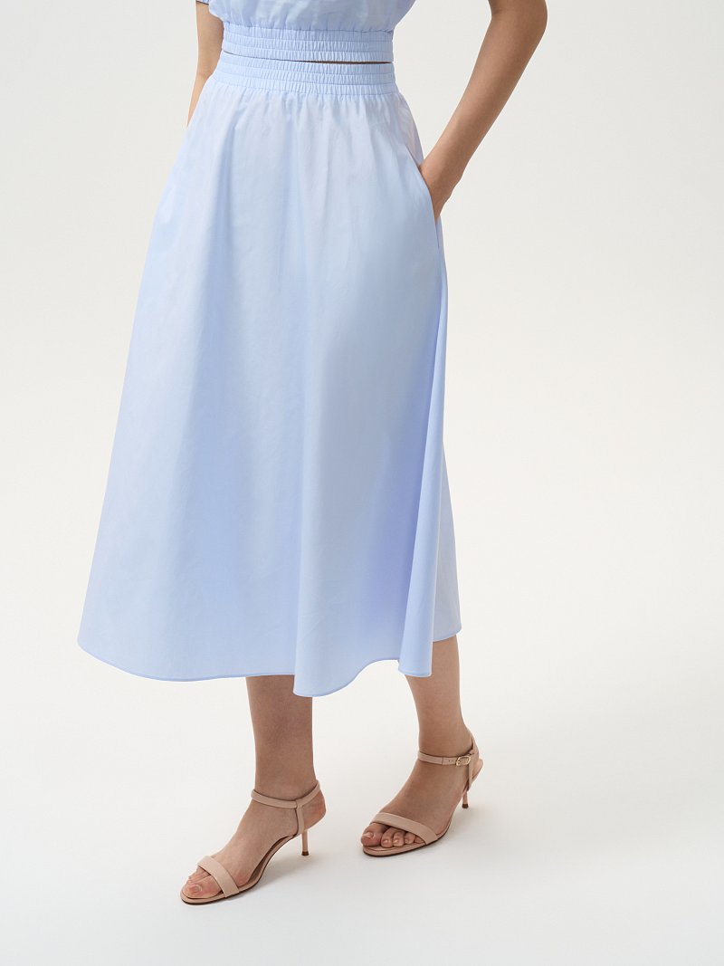 Хлопковый костюм с юбкой