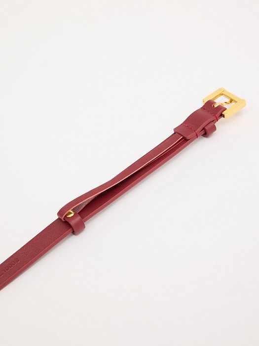 Тонкий ремень из натуральной кожи: фото №4