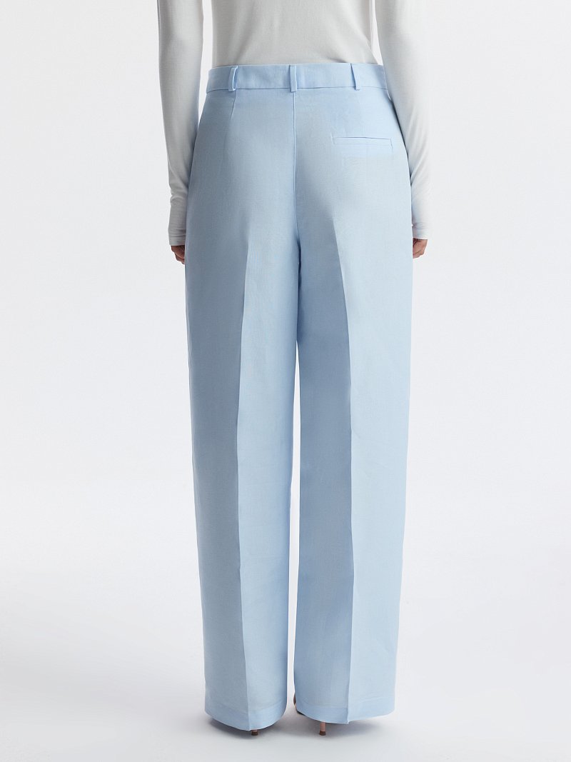 Брюки из смесового льна