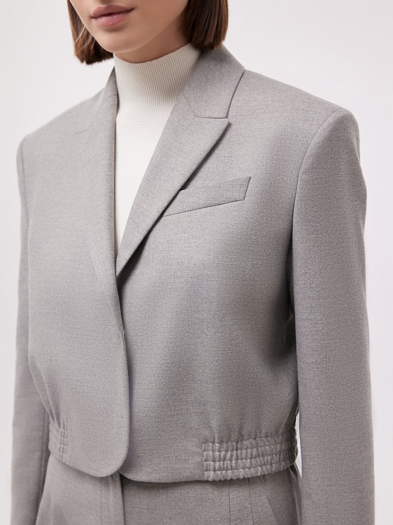 Укороченный жакет на кнопках