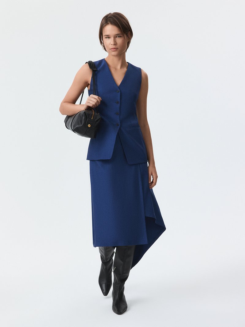 Приталенный жилет с шерстью