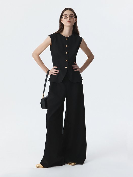 Приталенный жилет с баской (Р158): фото №3