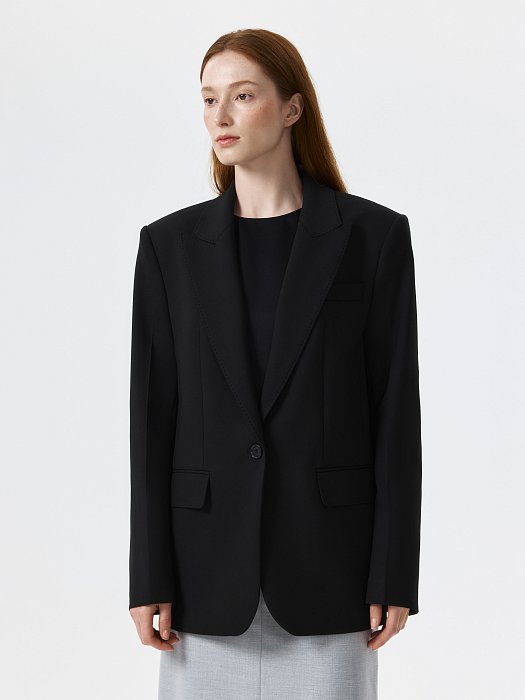 Однобортный жакет оверсайз: фото №2