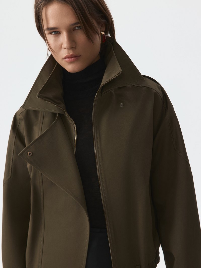 Объемная куртка из хлопка