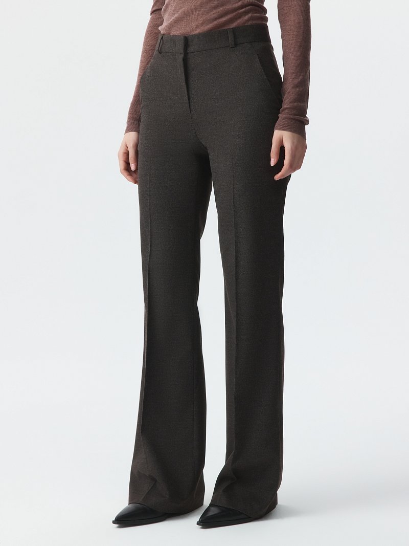 Расклешенные брюки из фланели