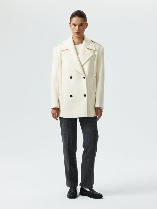 Пальто-жакет из 100% шерсти (Р158): фото №5