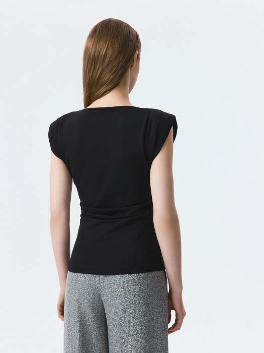 Приталенная блуза из трикотажа: фото №5