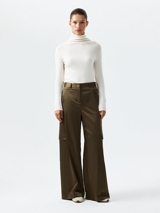 Атласные брюки-карго: фото №3