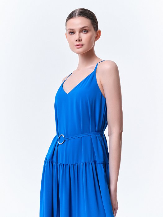 Двухъярусный сарафан с поясом: фото №3