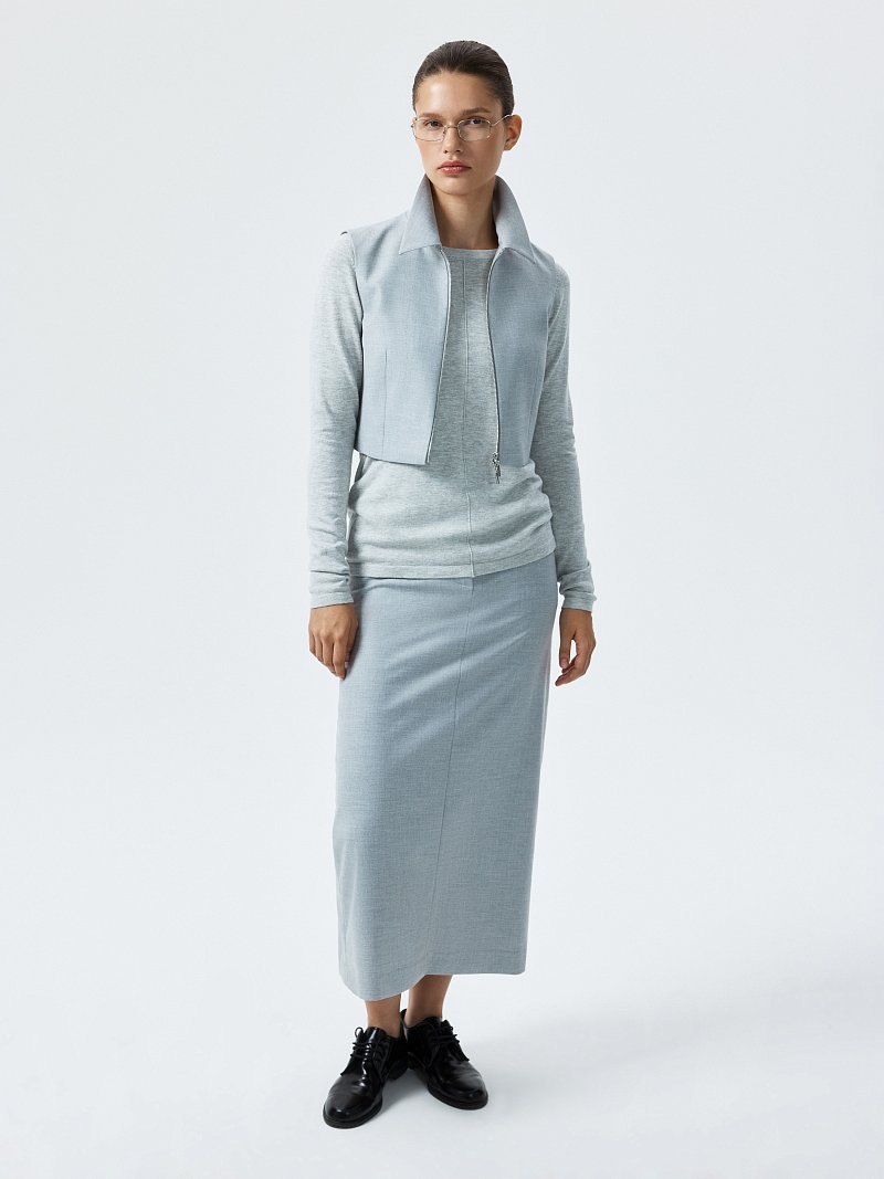 Лонгслив из вискозы и хлопка