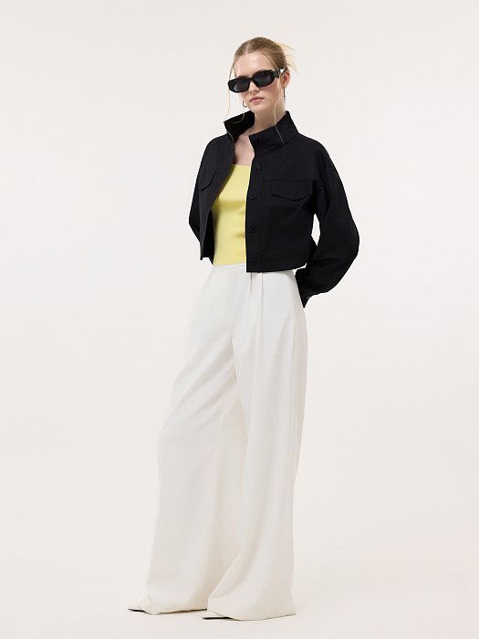 Укороченный жакет из хлопка: фото №2