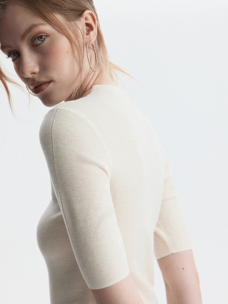 Джемпер с шерстью и шелком