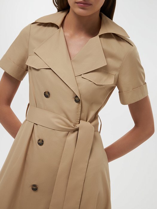 Платье-сафари из хлопка: фото №5