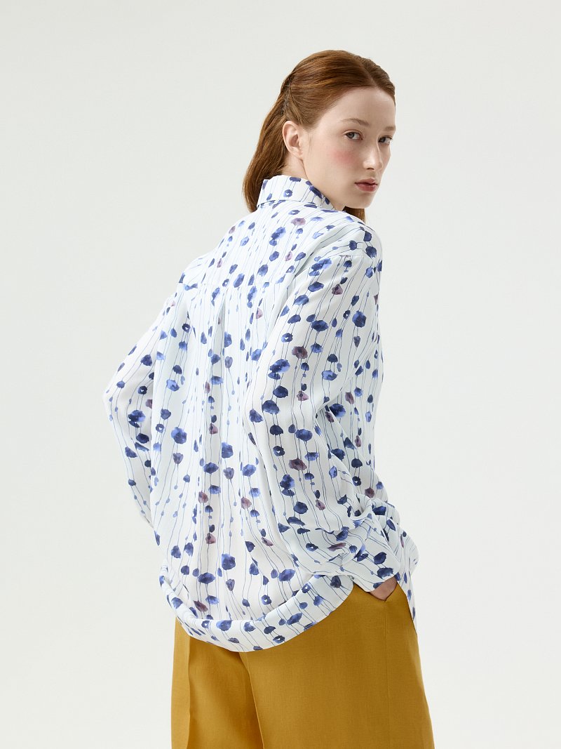 Блуза из вискозы с цветами