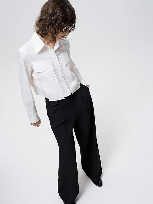 Широкие брюки с защипами: фото №2