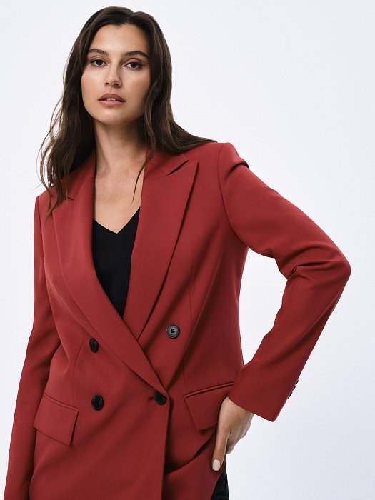 Двубортный прямой жакет: фото №6