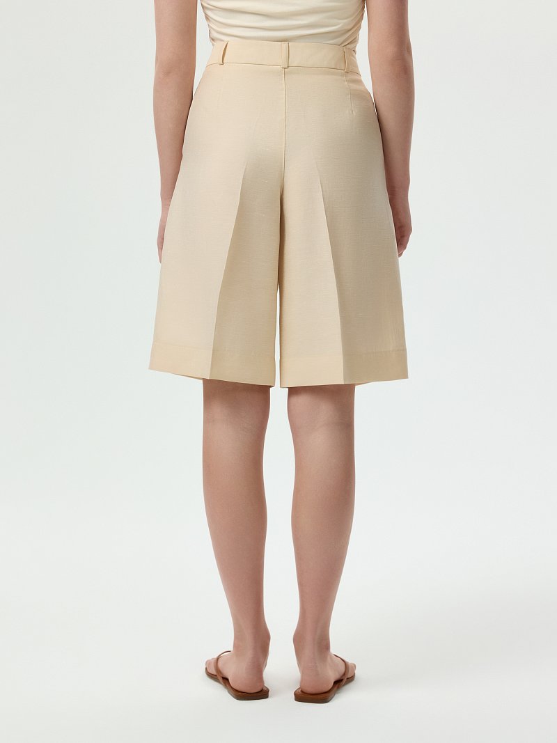 Шорты из тенселя и льна