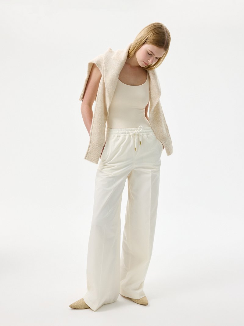 Брюки из хлопка на кулиске