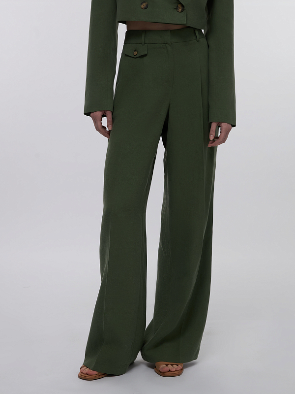 Классические брюки со льном